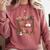 Christmas Cats Bookshelf Gingerbread Comfort Colors Sweatshirt Orchid Christmas Cats Bookshelf Gingerbread Comfort Colors Sweatshirt Orchid