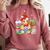 Christmas Gingerbread Man Reading Book Snowflake Teacher Comfort Colors Sweatshirt Orchid