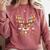 Christmas Librarian Reindeer Matching Family Book Lover Xmas Comfort Colors Sweatshirt Orchid