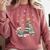 Christmas A Penguin Reading Book Snowflake Cocoa Hot Teacher Comfort Colors Sweatshirt Orchid
