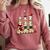 Christmas Three Llamas Reading Reading Books Llama Lover Comfort Colors Sweatshirt Orchid
