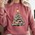Christmas Tree Books Book Reading Bookworm Comfort Colors Sweatshirt Orchid