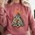 Christmas Tree Books Comfort Colors Sweatshirt Orchid