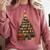 Christmas Tree Bookshelf Book Lover Library Comfort Colors Sweatshirt Orchid