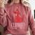 Clifford The Big Red Dog Pink Text With Bow Illustrated Book Comfort Colors Sweatshirt Orchid