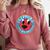 Clifford The Big Red Dog Round Distressed Logo Kids Books Comfort Colors Sweatshirt Orchid