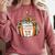 I Closed My Book To Be Here Fall Pumpkin Comfort Colors Sweatshirt Orchid