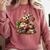Coffee And Book Reading Accessories For Book Lovers Gnome Comfort Colors Sweatshirt Orchid