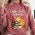 Coffee Cats & Books Lover For Women & Girls Coffee Comfort Colors Sweatshirt Orchid