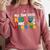 All The-Cool Kids Are Reading Teacher Book Lover Librarian Premium Comfort Colors Sweatshirt Orchid
