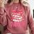 Coquette Bow All Booked For Valentines Teacher Book Comfort Colors Sweatshirt Orchid