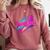 Cowabunga Retro 80s 90s Nostalgia Slang Neon Grunge Art Comfort Colors Sweatshirt Orchid