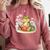 Crocodile Reading Book Watercolor Flowers Kids Comfort Colors Sweatshirt Orchid