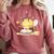 Cute Bee Reading Book Teacher Student Reader Graphic For Men Women Kids Comfort Colors Sweatshirt Orchid