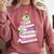 Cute Book Lover Frog Pretty Girls Read Books Kawaii Reading Comfort Colors Sweatshirt Orchid