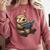Cute Book Sea Otter Comfort Colors Sweatshirt Orchid