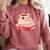 Cute Books And Coffee Crochet Valentines Day Tee For Couples Comfort Colors Sweatshirt Orchid