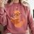 Cute Bookworm Worm Reading Book Glasses Nerdy Comfort Colors Sweatshirt Orchid