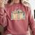 Cute Cat Sleeping On Books Comfort Colors Sweatshirt Orchid