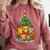 Cute Cats Reading Books Christmas Tree Comfort Colors Sweatshirt Orchid