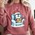 Cute Christmas Penguin Reading Book Cozy Winter Holiday Art Comfort Colors Sweatshirt Orchid
