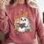 Cute Cozy Ghost Reading With Cat Book Lover Autumn Fall Comfort Colors Sweatshirt Orchid