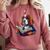 Cute Dog Basset Hound Reading Book Comfort Colors Sweatshirt Orchid