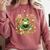Cute Floral Frog Book Reading Comfort Colors Sweatshirt Orchid Cute Floral Frog Book Reading Comfort Colors Sweatshirt Orchid