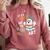 Cute Ghost Book Halloween Spooky Boo School Art Teacher Comfort Colors Sweatshirt Orchid