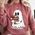 Cute Ghost Holding Books Bookish Christmas Comfort Colors Sweatshirt Orchid