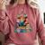 Cute Highland Cow Reading Book Baby Cow Bookworm Comfort Colors Sweatshirt Orchid