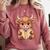 Cute Highland Cow Reading Book Comfort Colors Sweatshirt Orchid