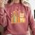 Cute Kawaii Cat Books Flowers Comfort Colors Sweatshirt Orchid