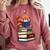 Cute Kawaii Kids Reading Books Glasses Red Panda Lover Comfort Colors Sweatshirt Orchid