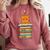 Cute Orange Tabby Cat Reading On Pile Of Books Comfort Colors Sweatshirt Orchid
