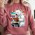 Cute Polar Bear Is Reading a Book Reading Polar Bear Comfort Colors Sweatshirt Orchid