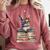 Cute Reading Bunny With Glasses Books Bookworm Reader Book Premium Tri-Blend Comfort Colors Sweatshirt Orchid
