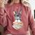 Cute Reading Bunny With Glasses Books Reader Book Bookworm Comfort Colors Sweatshirt Orchid