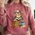 Cute Reading Chicken With Glasses Books Bookworm Reader Book Comfort Colors Sweatshirt Orchid
