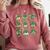 Cute Shamrock Reading Books St Patrick's Day Teacher Reading Comfort Colors Sweatshirt Orchid