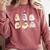Cute Spooky Reading Book Halloween Fall Ghost Autumn Comfort Colors Sweatshirt Orchid