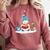 Cute Winter Cozy Snowman Reading Book Lovers Xmas Snowman Comfort Colors Sweatshirt Orchid