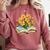 Daffodils Flowers Book Floral Comfort Colors Sweatshirt Orchid