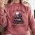Dark Romance Merch I Put Down My Book Lover Spicy Skeleton Comfort Colors Sweatshirt Orchid