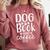 Dog Book And Coffee Fun Typographic Premium Tri-Blend Comfort Colors Sweatshirt Orchid