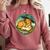 Dog Reading Book Rain Cozy Umbrella Cute Art Men Comfort Colors Sweatshirt Orchid