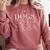 Dogs Plants Coffee Books For Book Lovers Dog Lovers Men Women Comfort Colors Sweatshirt Orchid