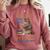 Drink Coffee Read Books Pet Cats Be Happy Bookworm Comfort Colors Sweatshirt Orchid