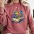 Enchanted Open Book With Blooming Flowers Comfort Colors Sweatshirt Orchid