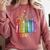 Equality Books Peace Love Compassion LGBT Gay Lesbian Pride Comfort Colors Sweatshirt Orchid